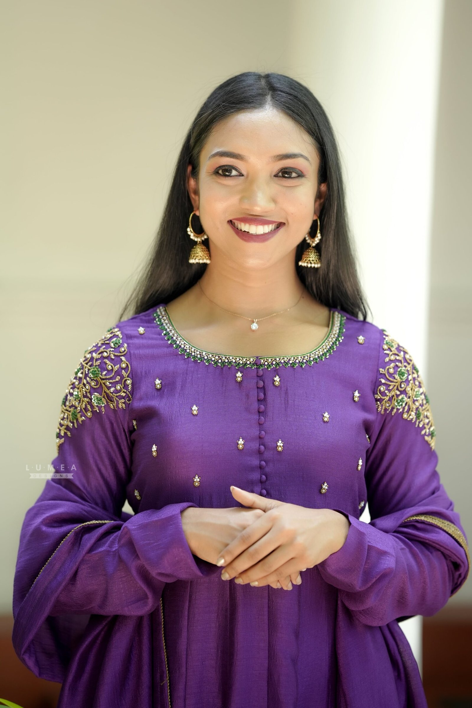 Handworked Panel Cut Kurta with Dupatta